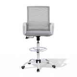 Darrahopens Furniture > Office > Office & Desk Chairs Artiss Office Chair Drafting Chairs Stool Computer Desk Studios Mesh White