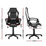 Darrahopens Furniture > Office > Office & Desk Chairs Astiss Gaming Office Chair Desk Racing Computer Chairs Executive Home Black & White In Australia - Darrahopens
