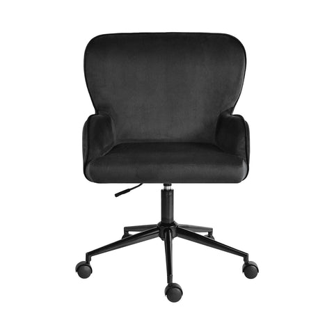 Darrahopens Furniture > Office > Office & Desk Chairs Desk Armchair - Home Office Swivel Chair Adjustable Height Seat PLUME BLACK