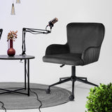 Darrahopens Furniture > Office > Office & Desk Chairs Desk Armchair - Home Office Swivel Chair Adjustable Height Seat PLUME BLACK