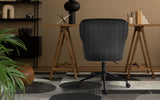 Darrahopens Furniture > Office > Office & Desk Chairs Desk Armchair - Home Office Swivel Chair Adjustable Height Seat PLUME BLACK