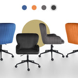 Darrahopens Furniture > Office > Office & Desk Chairs Desk Armchair - Home Office Swivel Chair Adjustable Height Seat PLUME BLACK