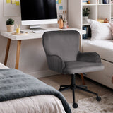 Darrahopens Furniture > Office > Office & Desk Chairs Desk Armchair - Home Office Swivel Chair Adjustable Height Seat PLUME GREY