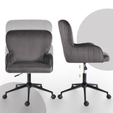 Darrahopens Furniture > Office > Office & Desk Chairs Desk Armchair - Home Office Swivel Chair Adjustable Height Seat PLUME GREY