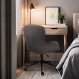 Darrahopens Furniture > Office > Office & Desk Chairs Desk Armchair - Home Office Swivel Chair Adjustable Height Seat PLUME GREY