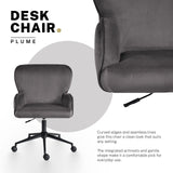 Darrahopens Furniture > Office > Office & Desk Chairs Desk Armchair - Home Office Swivel Chair Adjustable Height Seat PLUME GREY