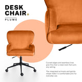 Darrahopens Furniture > Office > Office & Desk Chairs Desk Armchair - Home Office Swivel Chair Adjustable Height Seat PLUME ORANGE