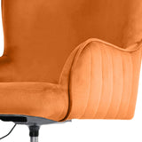 Darrahopens Furniture > Office > Office & Desk Chairs Desk Armchair - Home Office Swivel Chair Adjustable Height Seat PLUME ORANGE