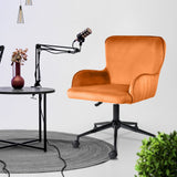 Darrahopens Furniture > Office > Office & Desk Chairs Desk Armchair - Home Office Swivel Chair Adjustable Height Seat PLUME ORANGE