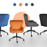 Darrahopens Furniture > Office > Office & Desk Chairs Desk Armchair - Home Office Swivel Chair Adjustable Height Seat PLUME ORANGE