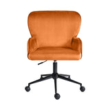 Darrahopens Furniture > Office > Office & Desk Chairs Desk Armchair - Home Office Swivel Chair Adjustable Height Seat PLUME ORANGE