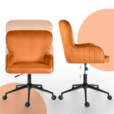 Darrahopens Furniture > Office > Office & Desk Chairs Desk Armchair - Home Office Swivel Chair Adjustable Height Seat PLUME ORANGE