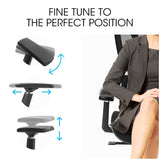 Darrahopens Furniture > Office > Office & Desk Chairs Fortia Ergonomic Office Desk Chair, Coolmesh Fabric, Adjustable Lumbar Support, Headrest, Armrest and Recline, Black Mesh/Black Frame