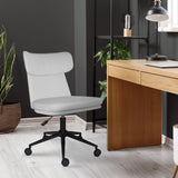 Darrahopens Furniture > Office > Office & Desk Chairs Office Desk Chair - PU Leather Home Office Swivel Chair Computer Seat WHITE