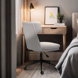 Darrahopens Furniture > Office > Office & Desk Chairs Office Desk Chair - PU Leather Home Office Swivel Chair Computer Seat WHITE