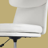 Darrahopens Furniture > Office > Office & Desk Chairs Office Desk Chair - PU Leather Home Office Swivel Chair Computer Seat WHITE