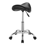 Darrahopens Furniture > Office > Office & Desk Chairs VEVOR Saddle Rolling Stool, PU Leather Rolling Stool with Wheels, 360° Swivel Drafting Stool with Thickened Cushion, Height Adjustable Rolling Work SPA Stool, for Office, Home, Salon & Bar, Black