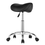 Darrahopens Furniture > Office > Office & Desk Chairs VEVOR Saddle Rolling Stool, PU Leather Rolling Stool with Wheels, 360° Swivel Drafting Stool with Thickened Cushion, Height Adjustable Rolling Work SPA Stool, for Office, Home, Salon & Bar, Black