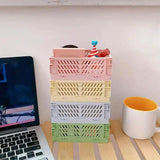 Darrahopens Furniture > Office > Storage Cabinets 4PCS Collapsible Plastic Storage Box Desktop Organizer Basket Storage Container