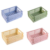 Darrahopens Furniture > Office > Storage Cabinets 4PCS Collapsible Plastic Storage Box Desktop Organizer Basket Storage Container