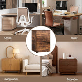 Darrahopens Furniture > Office > Storage Cabinets Artiss Filing Cabinet Files Storage Office Shelves File Organiser Rustic Brown 2 Drawer