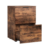 Darrahopens Furniture > Office > Storage Cabinets Artiss Filing Cabinet Files Storage Office Shelves File Organiser Rustic Brown 2 Drawer