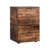 Darrahopens Furniture > Office > Storage Cabinets Artiss Filing Cabinet Files Storage Office Shelves File Organiser Rustic Brown 2 Drawer