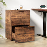 Darrahopens Furniture > Office > Storage Cabinets Artiss Filing Cabinet Files Storage Office Shelves File Organiser Rustic Brown 2 Drawer