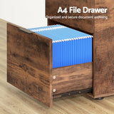 Darrahopens Furniture > Office > Storage Cabinets Artiss Filing Cabinet Files Storage Office Shelves File Organiser Rustic Brown 2 Drawer