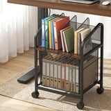 Darrahopens Furniture > Office > Storage Cabinets Artiss Mobile File Cabinet Rolling with Locking Wheels Wood Top Compact Storage Organiser Black