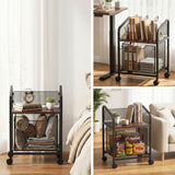 Darrahopens Furniture > Office > Storage Cabinets Artiss Mobile File Cabinet Rolling with Locking Wheels Wood Top Compact Storage Organiser Black
