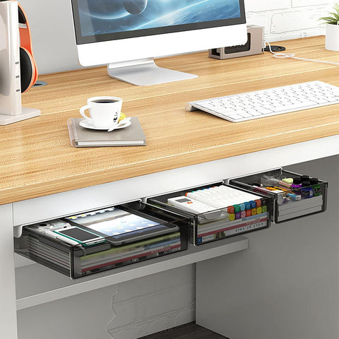 Darrahopens Furniture > Office > Storage Cabinets CARLA HOME 3‑Pack Under Desk Storage Drawers Hidden Pull‑Out Organizer for Office & Home