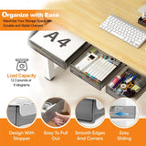 Darrahopens Furniture > Office > Storage Cabinets CARLA HOME 3‑Pack Under Desk Storage Drawers Hidden Pull‑Out Organizer for Office & Home
