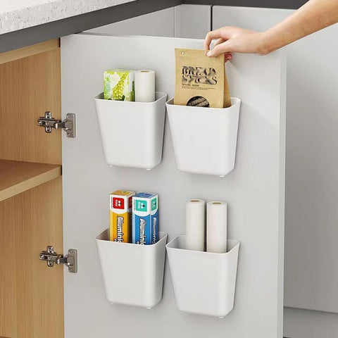 Darrahopens Furniture > Office > Storage Cabinets CARLA HOME 4-Pack Self-Adhesive Wall Storage Box for Cabinet Doors, Kitchen, Bathroom & Office