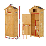 Darrahopens Furniture > Office > Storage Cabinets Gardeon Outdoor Storage Cabinet Cupboard Folding Table Tool Organizer Shed Adjustable
