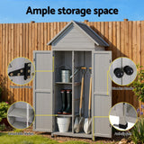 Darrahopens Furniture > Office > Storage Cabinets Gardeon Outdoor Storage Cabinet Cupboard Lockable Tool Organizer Shed Adjustable Grey