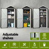 Darrahopens Furniture > Office > Storage Cabinets Gardeon Outdoor Storage Cabinet Garden Shed Steel Tool Lockable Cupboard Adjustable Shelves