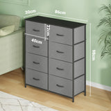Darrahopens Furniture > Office > Storage Cabinets Grey Tallboy Chest of 8 Drawers Storage Cabinet for Bedroom and Living Room In Australia - Darrahopens