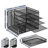 Darrahopens Furniture > Office > Storage Cabinets Multi-Tier Desktop Organizer File Holder Document Storage Rack Office Shelf
