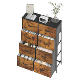 Darrahopens Furniture > Office > Storage Cabinets Tallboy Dresser Chest of Drawers in Black - 8 Fabric Drawers, 96x86cm In Australia - Darrahopens
