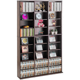 Darrahopens Furniture > Office > Storage Cabinets VEVOR Media Storage Cabinet, 9-layer DVD Shelf Holds up to 756 CDs, Adjustable CD Shelves 27 Compartments, Protects & Organizes Music, Movie, Video Games or Memorabilia Collections, Espresso