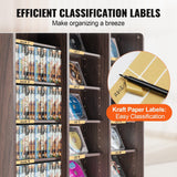 Darrahopens Furniture > Office > Storage Cabinets VEVOR Media Storage Cabinet, 9-layer DVD Shelf Holds up to 756 CDs, Adjustable CD Shelves 27 Compartments, Protects & Organizes Music, Movie, Video Games or Memorabilia Collections, Espresso