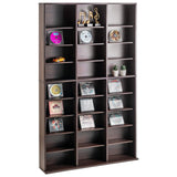 Darrahopens Furniture > Office > Storage Cabinets VEVOR Media Storage Cabinet, 9-layer DVD Shelf Holds up to 756 CDs, Adjustable CD Shelves 27 Compartments, Protects & Organizes Music, Movie, Video Games or Memorabilia Collections, Espresso