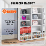 Darrahopens Furniture > Office > Storage Cabinets VEVOR Media Storage Cabinet, 9-layer DVD Shelf Holds up to 756 CDs, Adjustable CD Shelves 27 Compartments, Protects & Organizes Music, Movie, Video Games or Memorabilia Collections,White
