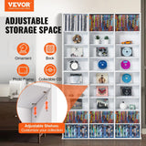 Darrahopens Furniture > Office > Storage Cabinets VEVOR Media Storage Cabinet, 9-layer DVD Shelf Holds up to 756 CDs, Adjustable CD Shelves 27 Compartments, Protects & Organizes Music, Movie, Video Games or Memorabilia Collections,White