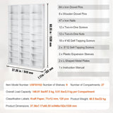 Darrahopens Furniture > Office > Storage Cabinets VEVOR Media Storage Cabinet, 9-layer DVD Shelf Holds up to 756 CDs, Adjustable CD Shelves 27 Compartments, Protects & Organizes Music, Movie, Video Games or Memorabilia Collections,White