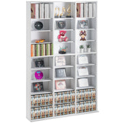 Darrahopens Furniture > Office > Storage Cabinets VEVOR Media Storage Cabinet, 9-layer DVD Shelf Holds up to 756 CDs, Adjustable CD Shelves 27 Compartments, Protects & Organizes Music, Movie, Video Games or Memorabilia Collections,White