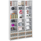 Darrahopens Furniture > Office > Storage Cabinets VEVOR Media Storage Cabinet, 9-layer DVD Shelf Holds up to 756 CDs, Adjustable CD Shelves 27 Compartments, Protects & Organizes Music, Movie, Video Games or Memorabilia Collections,White