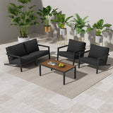 Darrahopens Furniture > Outdoor Aidan Garden Furniture Set in Slate Grey — 5 pieces