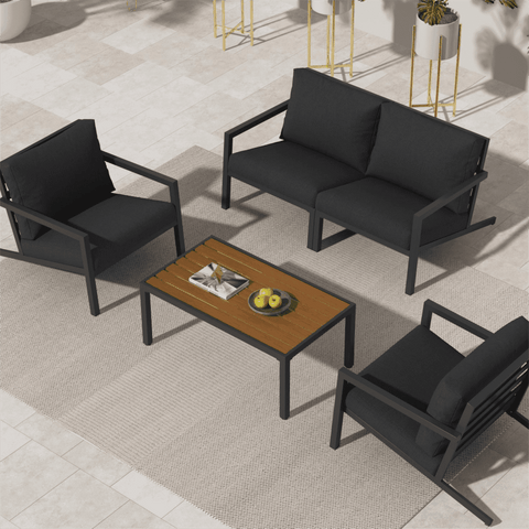Darrahopens Furniture > Outdoor Aidan Garden Furniture Set in Slate Grey — 5 pieces